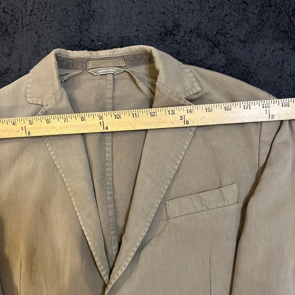 Banana Republic Blazer Men's 40R Tan Linen cotton blend single breasted 2007